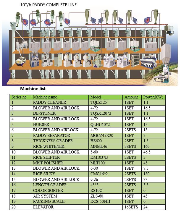 10T/h PADDY COMPLETE LINE